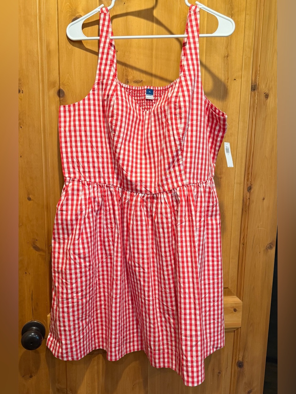 Old Navy Red and White Gingham Mini Sundress - NWT - Picture 2 of 6